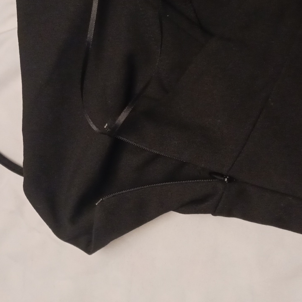 Zara size medium women's black mini dress spaghetti criss-cross strap. - Picture 14 of 17